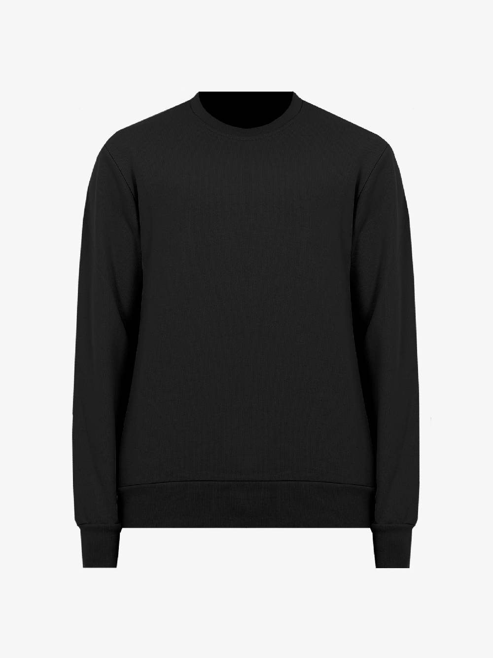 YES LONDON Felpa girocollo XMF3868 uomo in cotone logo nero/beige