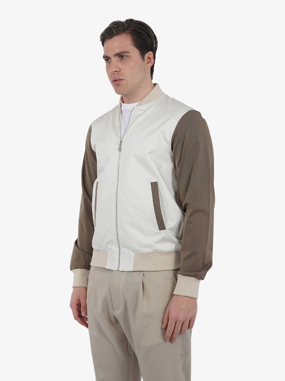 YES LONDON Felpa Girocollo XMF3910 Uomo Cotone Panna