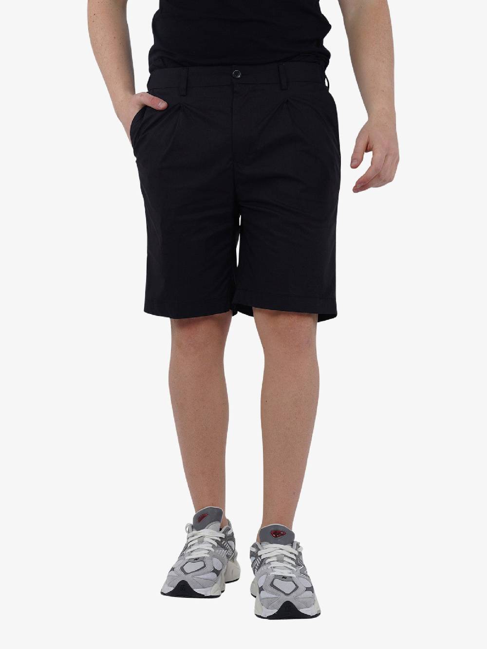 GAZZARRINI Bermuda PB505G Uomo Cotone Nero