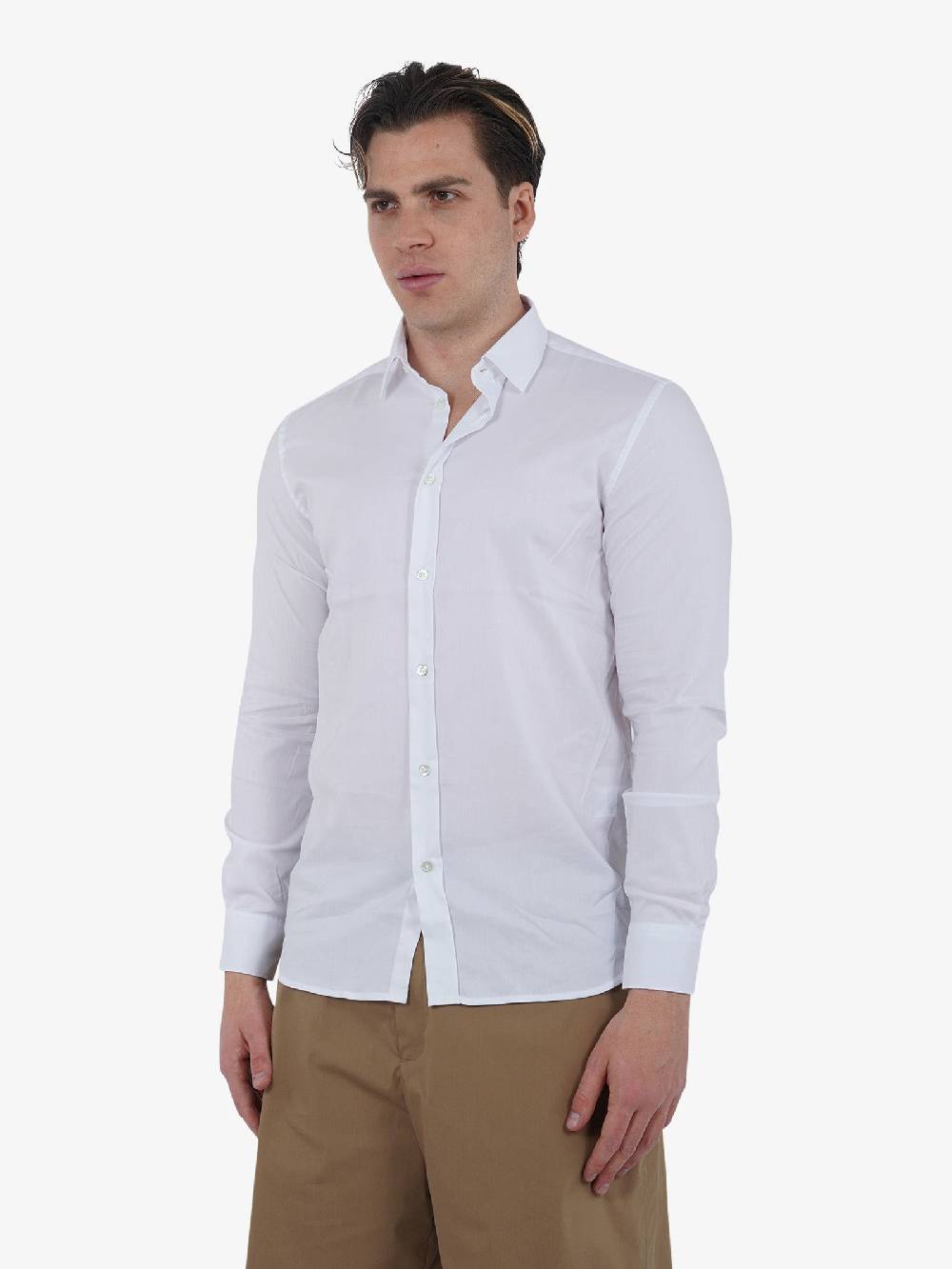 GAZZARRINI Camicia M/L CA201G Uomo Cotone Bianco