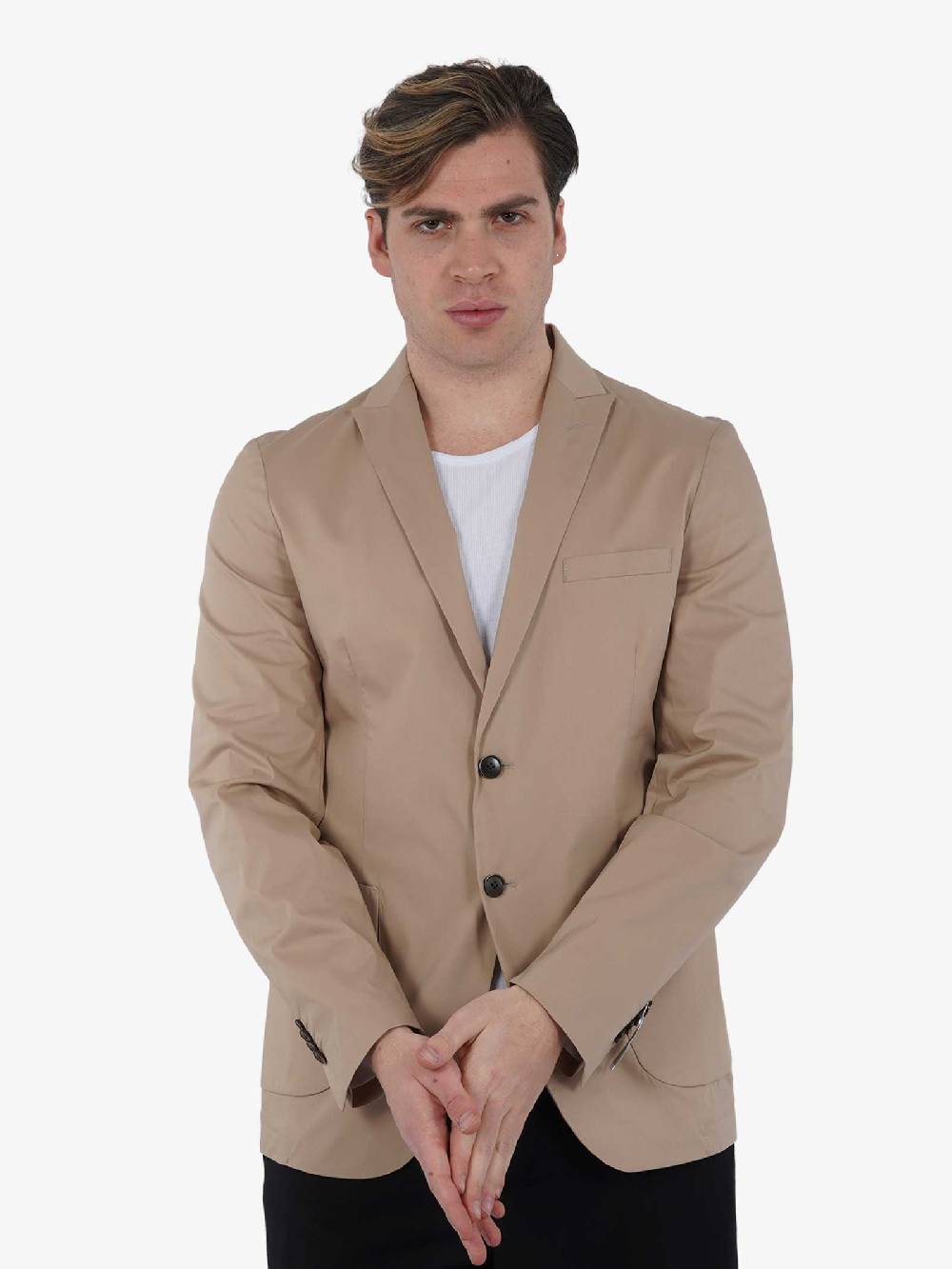 GAZZARRINI Giacca GAE340G Uomo Cotone Beige