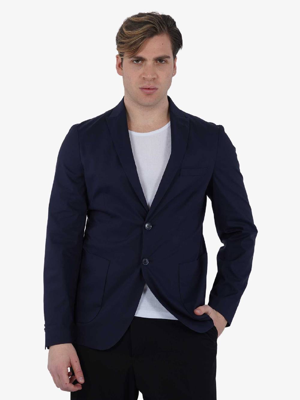 GAZZARRINI Giacca GAE340G Uomo Cotone Blu