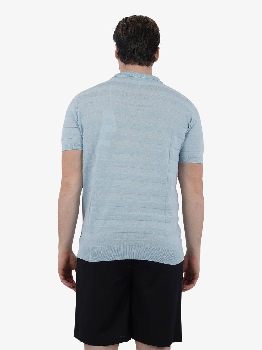 GAZZARRINI Polo ME448G Uomo Cotone Azzurro