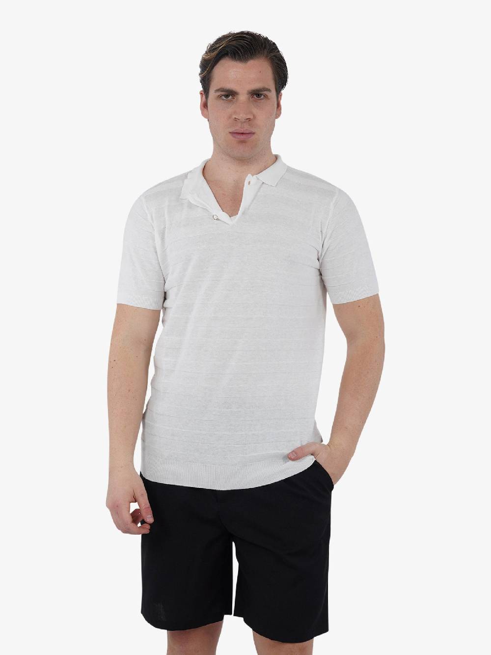 GAZZARRINI Polo ME448G Uomo Cotone Bianco