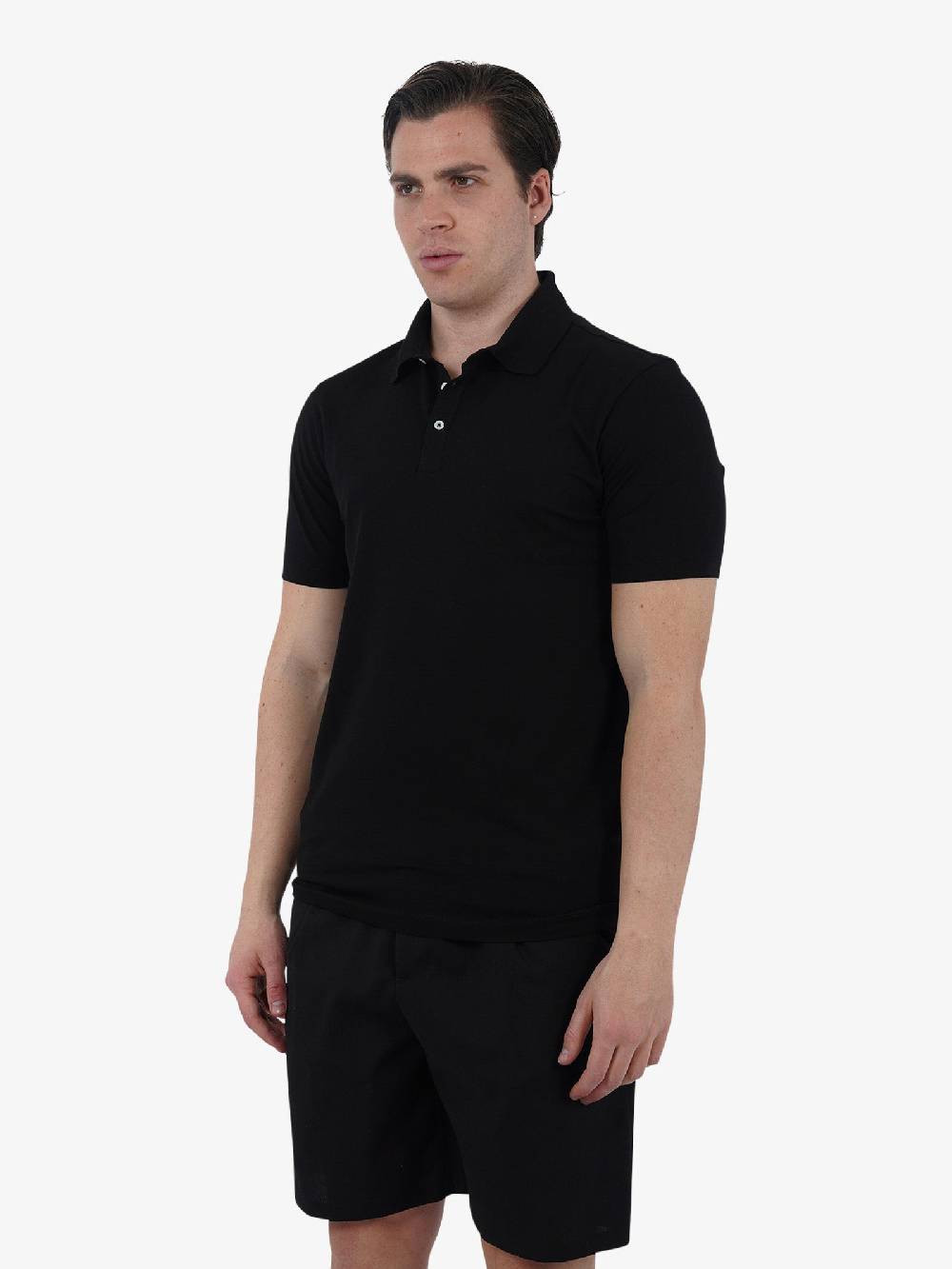 GAZZARRINI Polo PE31GR Uomo Cotone Nero