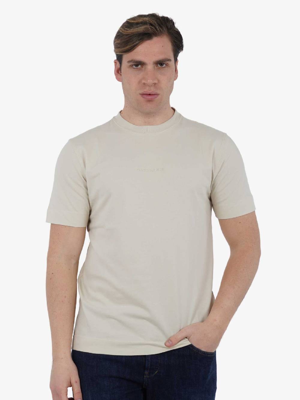 GAZZARRINI T-shirt M/M TE105G Uomo Cotone Grigio