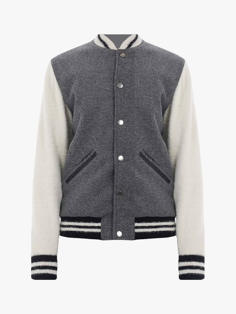 YES LONDON Giacca Varsity XNP8087 uomo grigio/panna