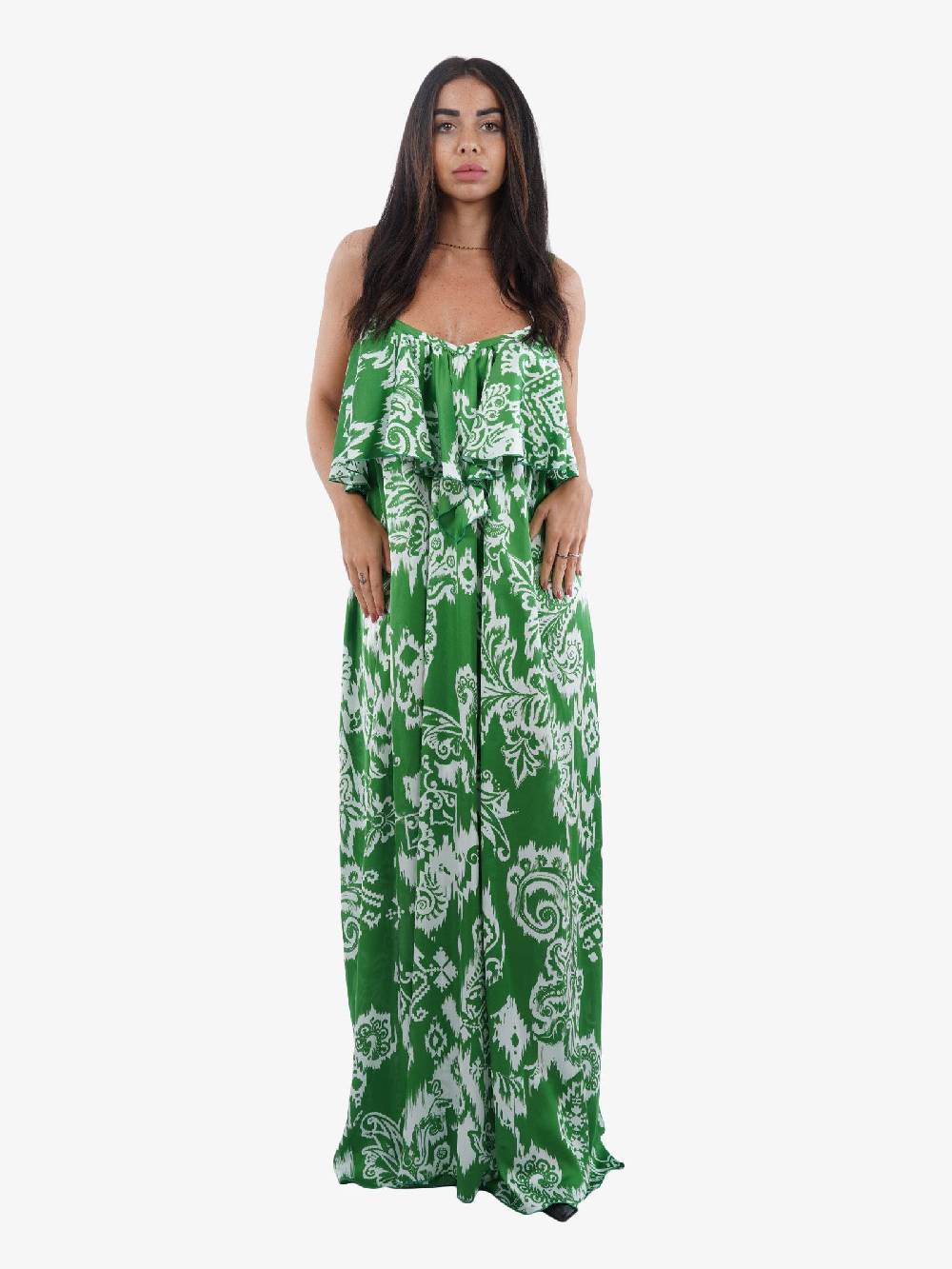 GINA Abito Lungo Ginetta Donna Verde