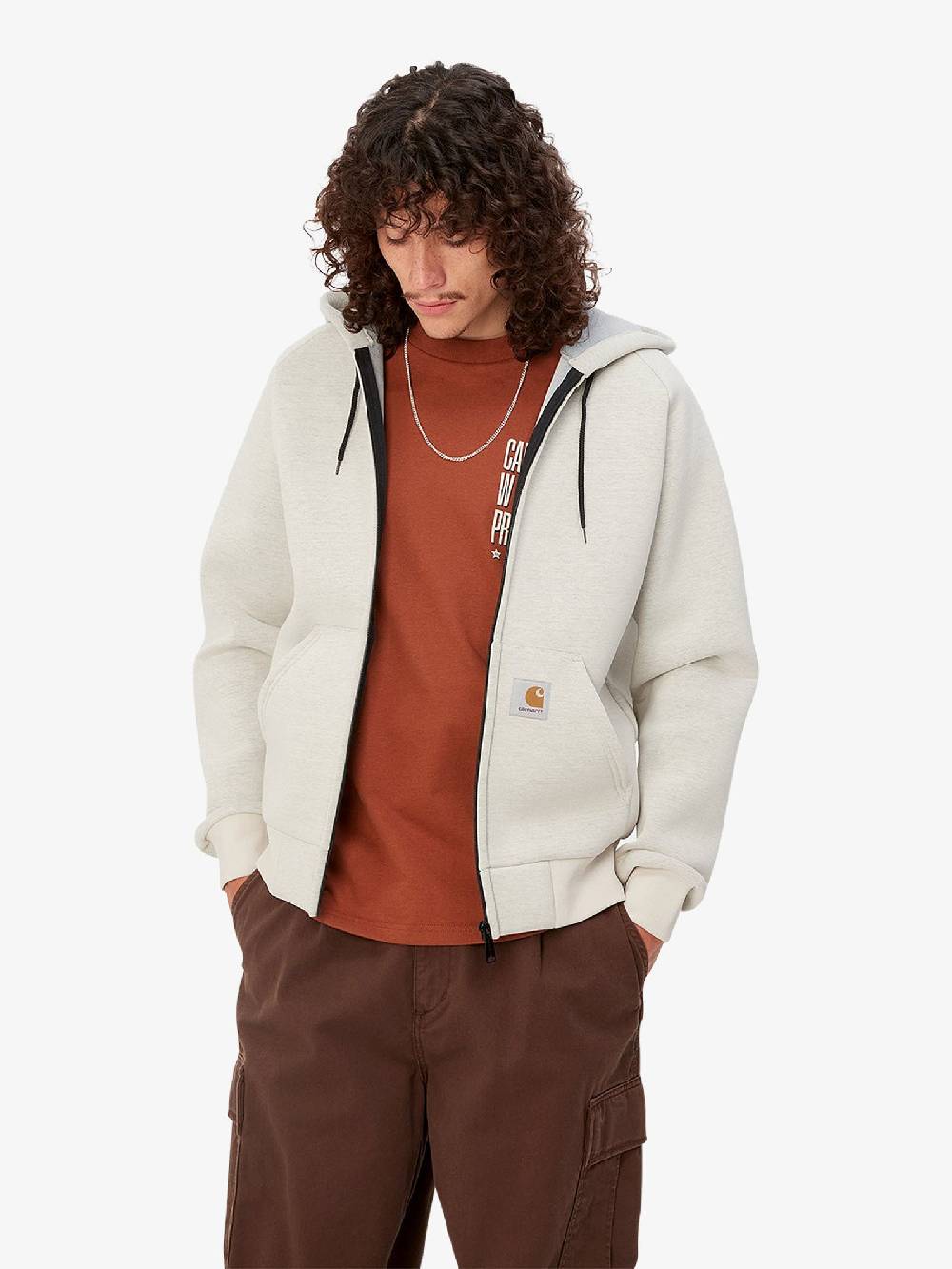 CARHARTT WIP Giubbotto Con Cappuccio Car-Lux I032935_1QR_XX Uomo Sale/grigio