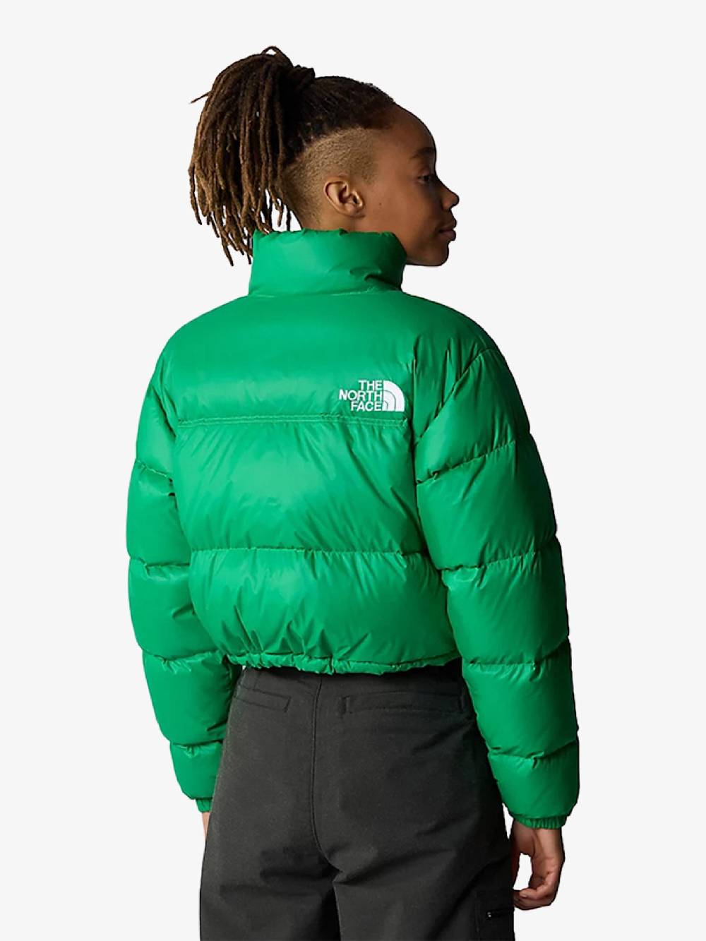 THE NORTH FACE Giubbotto Corto Nuptse 5GGE Donna In Nylon Verde