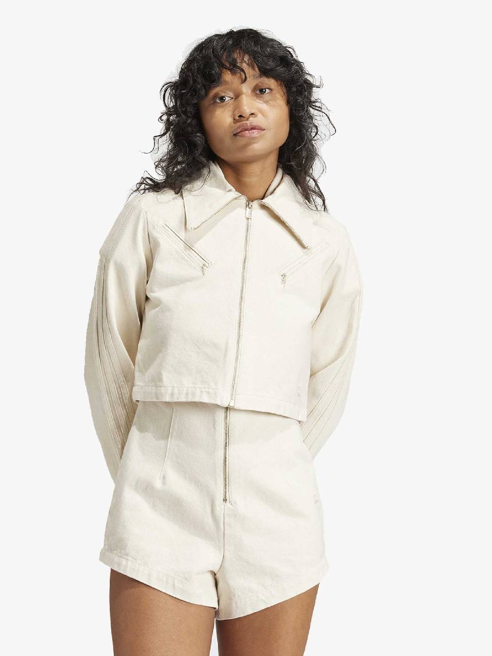 ADIDAS Giubbotto Fashion Montreal Denim IS3583 Donna Cotone Panna