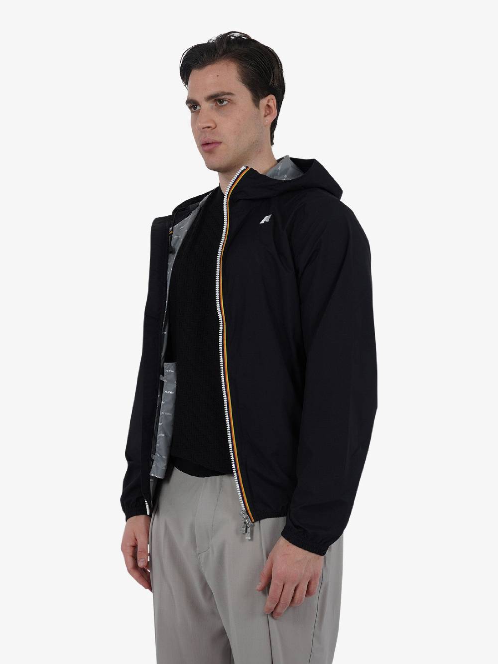 K-WAY Giubbotto JACK ECO STRETCH DOT K5127QW Uomo Nero