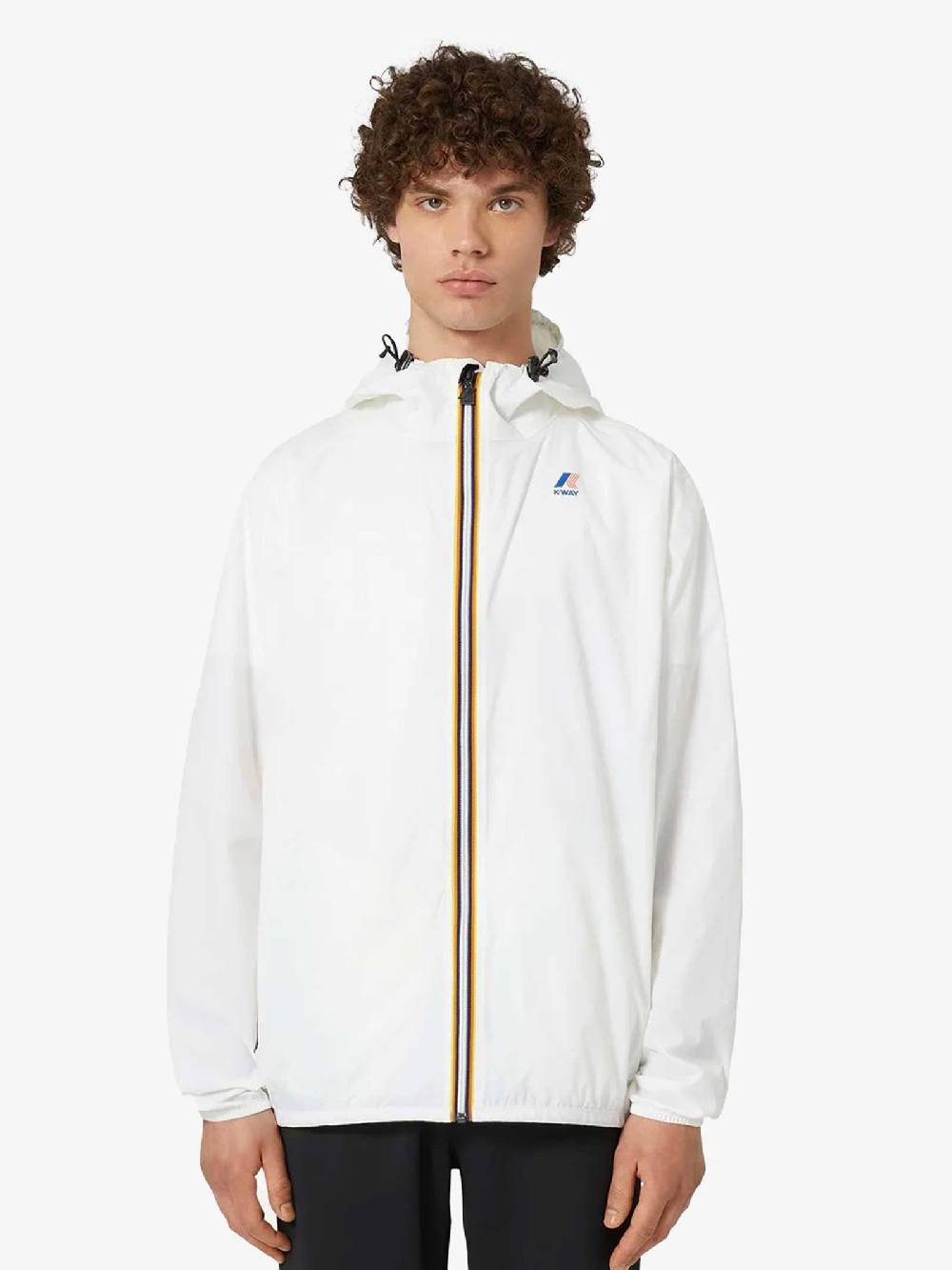 K-WAY Giubbotto Le Vrai 3.0 Claude Uomo In Nylon Bianco