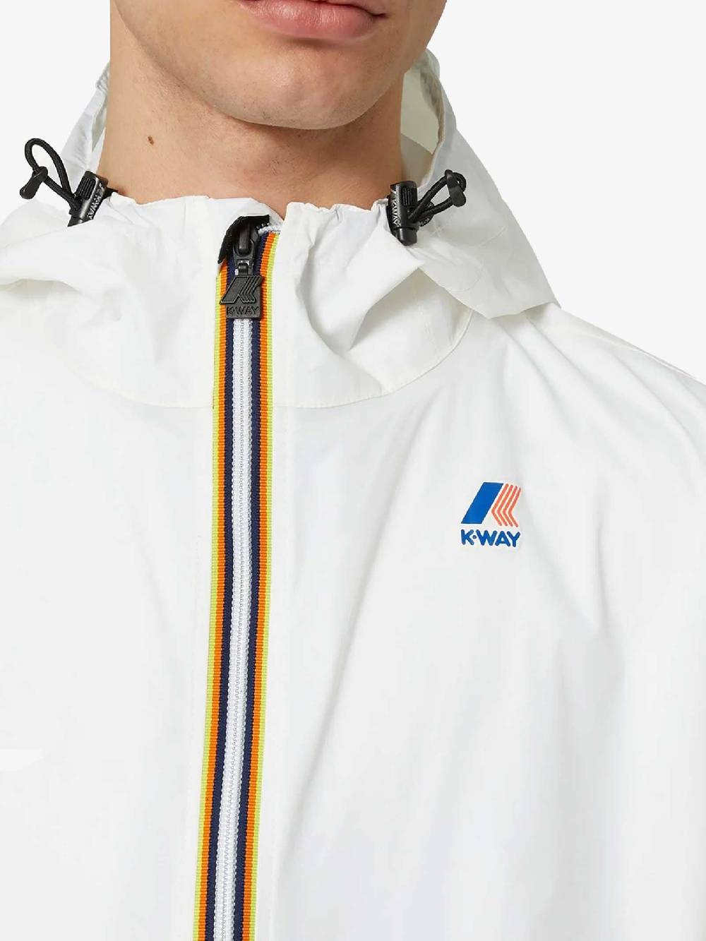 K-WAY Giubbotto Le Vrai 3.0 Claude Uomo In Nylon Bianco
