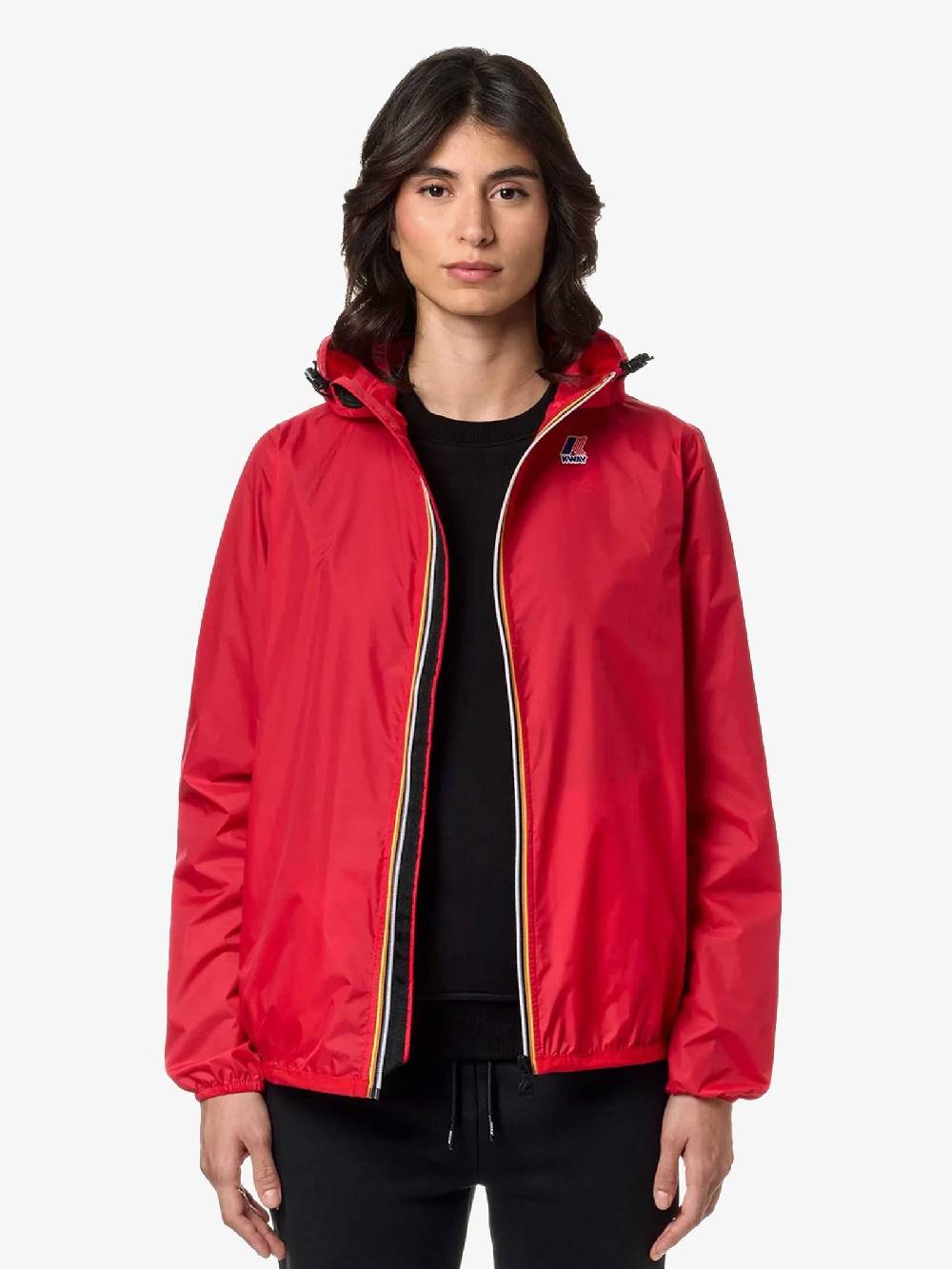 K-WAY Giubbotto Le Vrai 3.0 Claude Uomo In Nylon Rosso Papavero