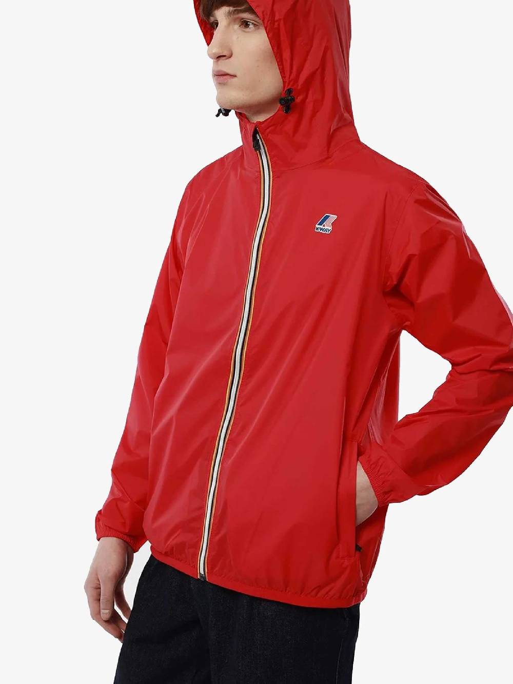 K-WAY Giubbotto Le Vrai 3.0 Claude Uomo In Nylon Rosso Papavero