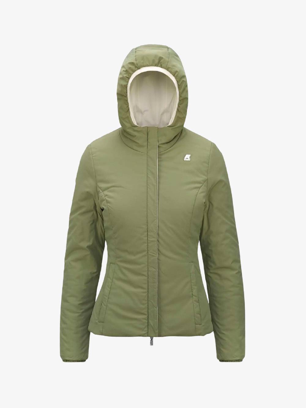 K-WAY Giubbotto Lily Warm Double Donna Bianco/verde
