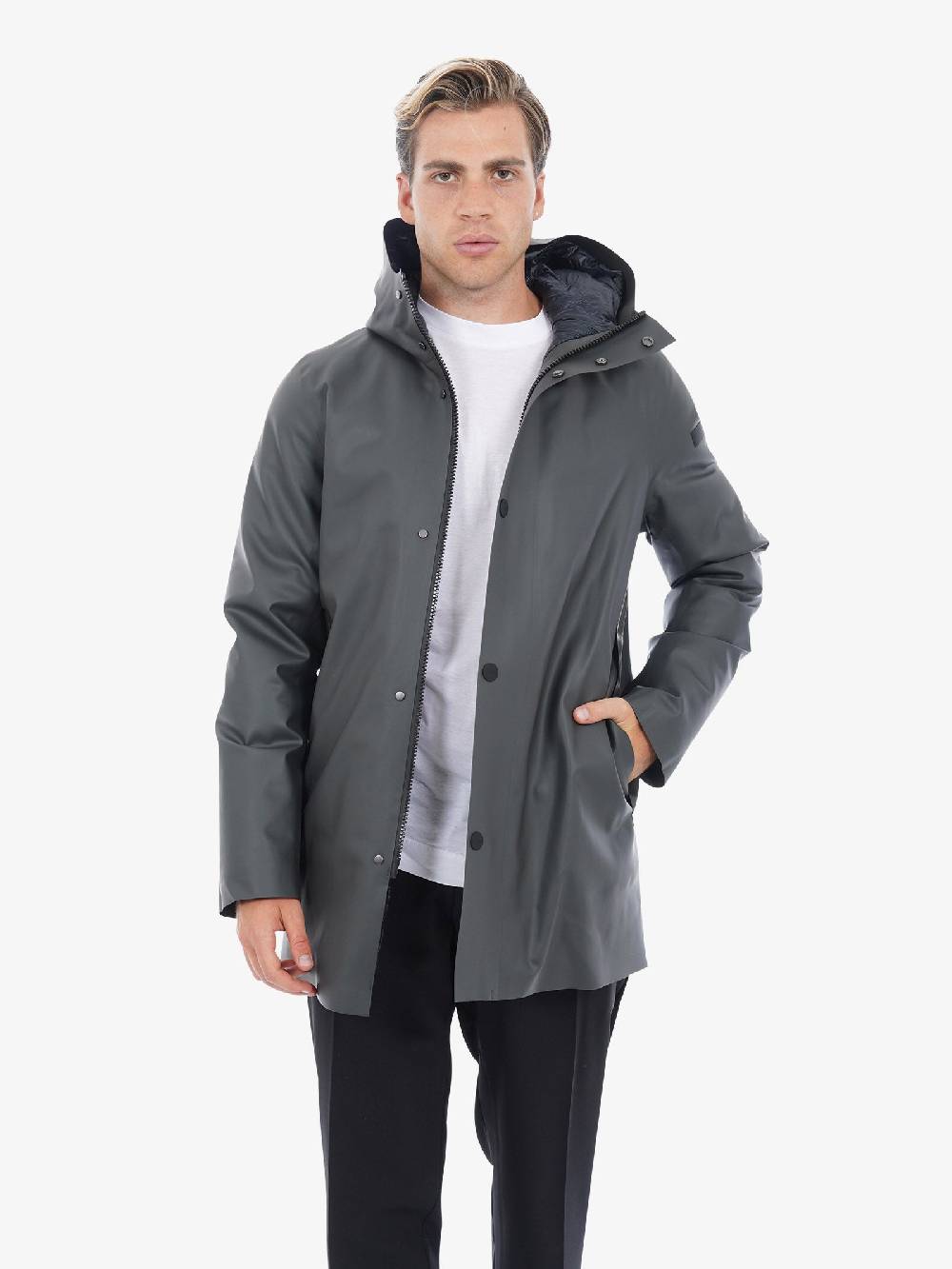 RRD ROBERTORICCIDESIGNS Giubbotto Lungo Rubber Double Parka Jkt Uomo Verde Militare