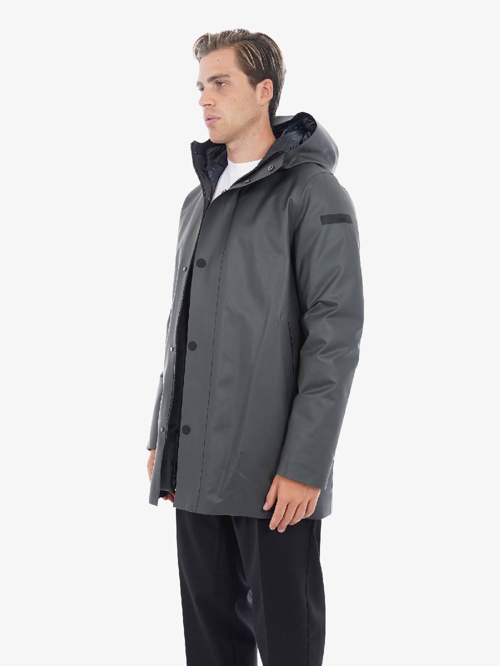 RRD ROBERTORICCIDESIGNS Giubbotto Lungo Rubber Double Parka Jkt Uomo Verde Militare