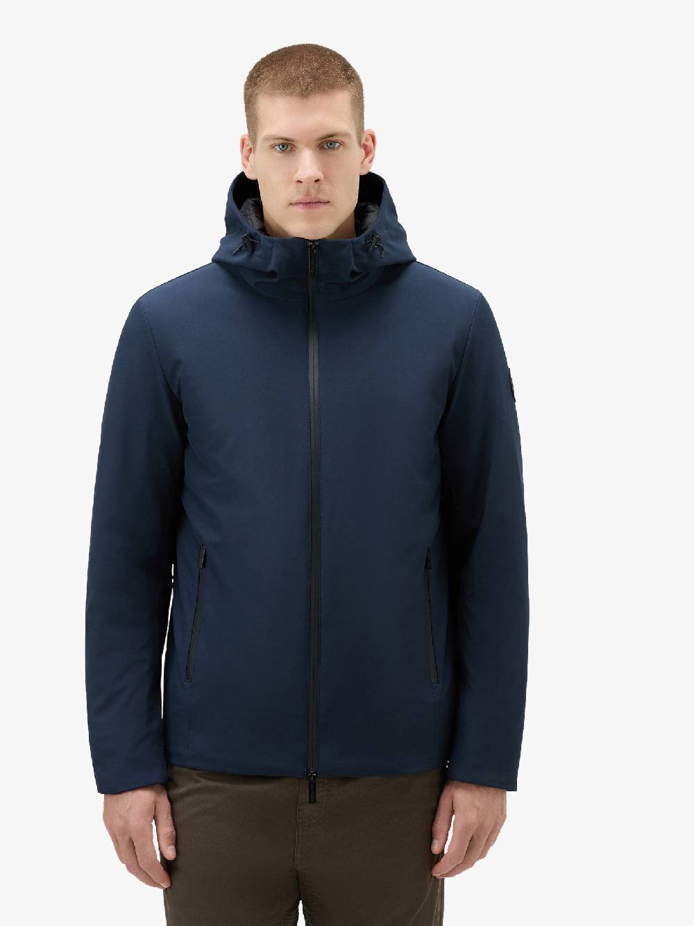 WOOLRICH Giubbotto Pacific In Tech Softshell Uomo Blu Scuro