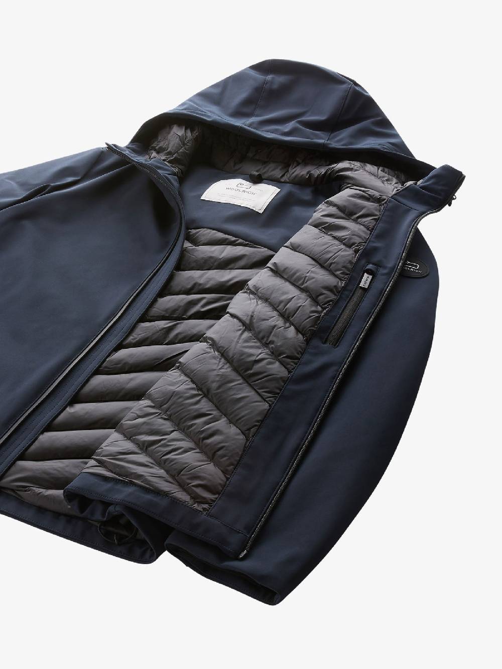 WOOLRICH Giubbotto Pacific In Tech Softshell Uomo Blu Scuro