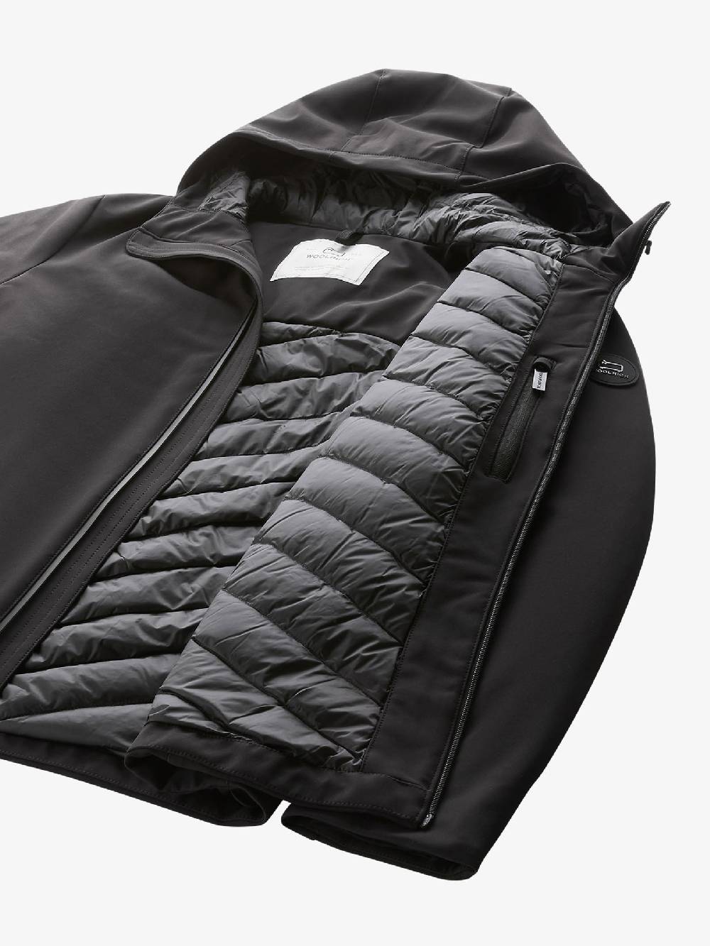 WOOLRICH Giubbotto Pacific In Tech Softshell Uomo Nero