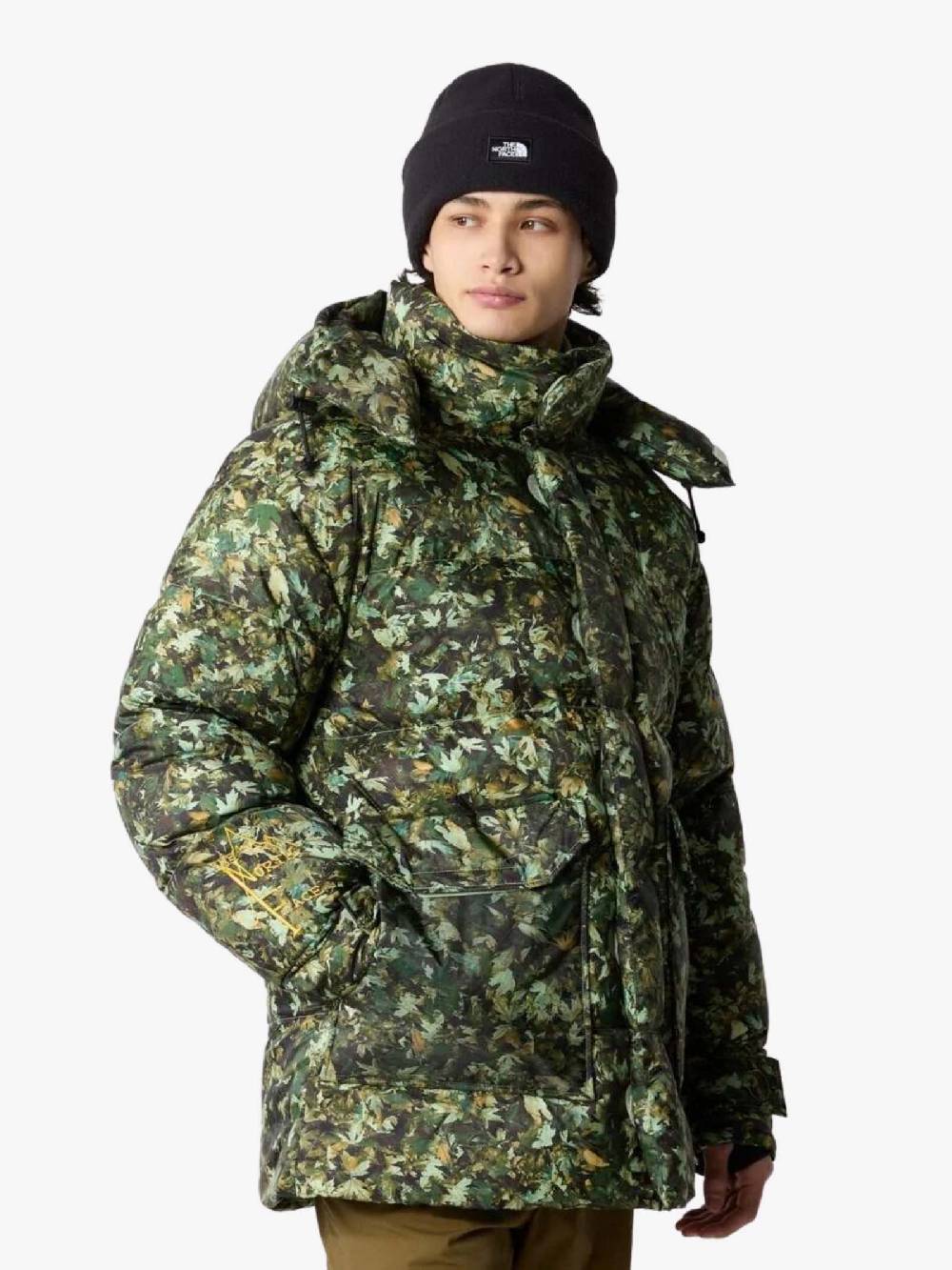 THE NORTH FACE Giubbotto Parka '73 831RO Uomo Stampa All-over Foglie Verde