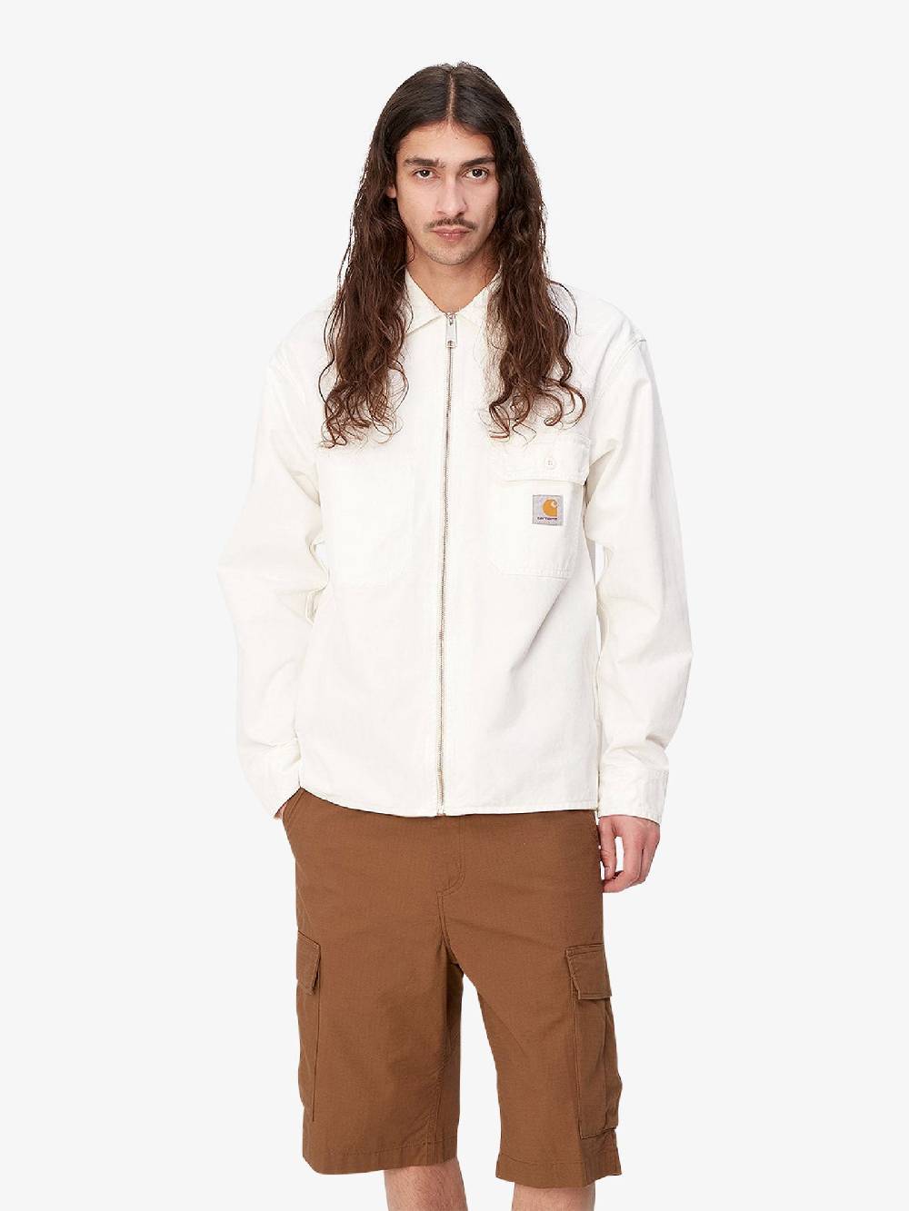 CARHARTT WIP Giubbotto Rainer Shirt Jac I033276_ Uomo Cotone Bianco