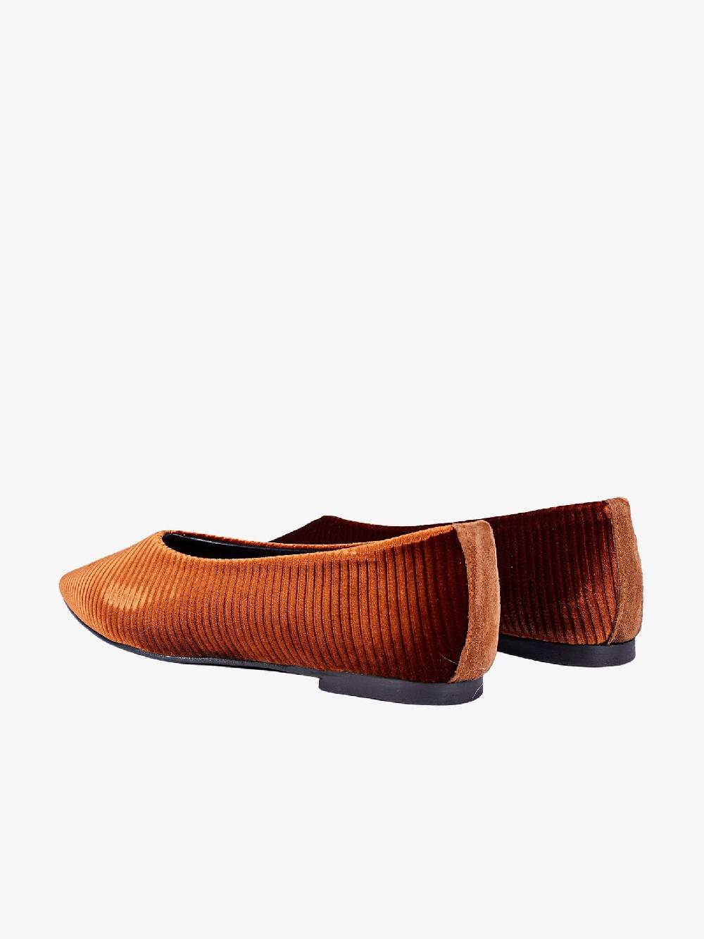 GIULIA NERI Ballerine In Velluto Donna Marrone