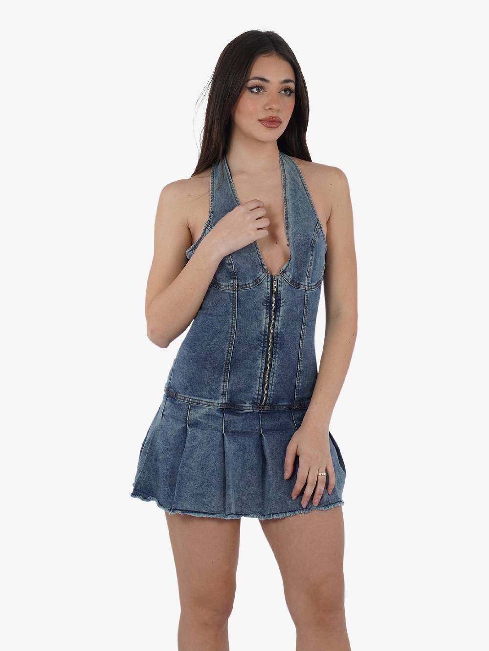 GLAMOROUS Abito Corto AN4715 Donna Cotone Denim