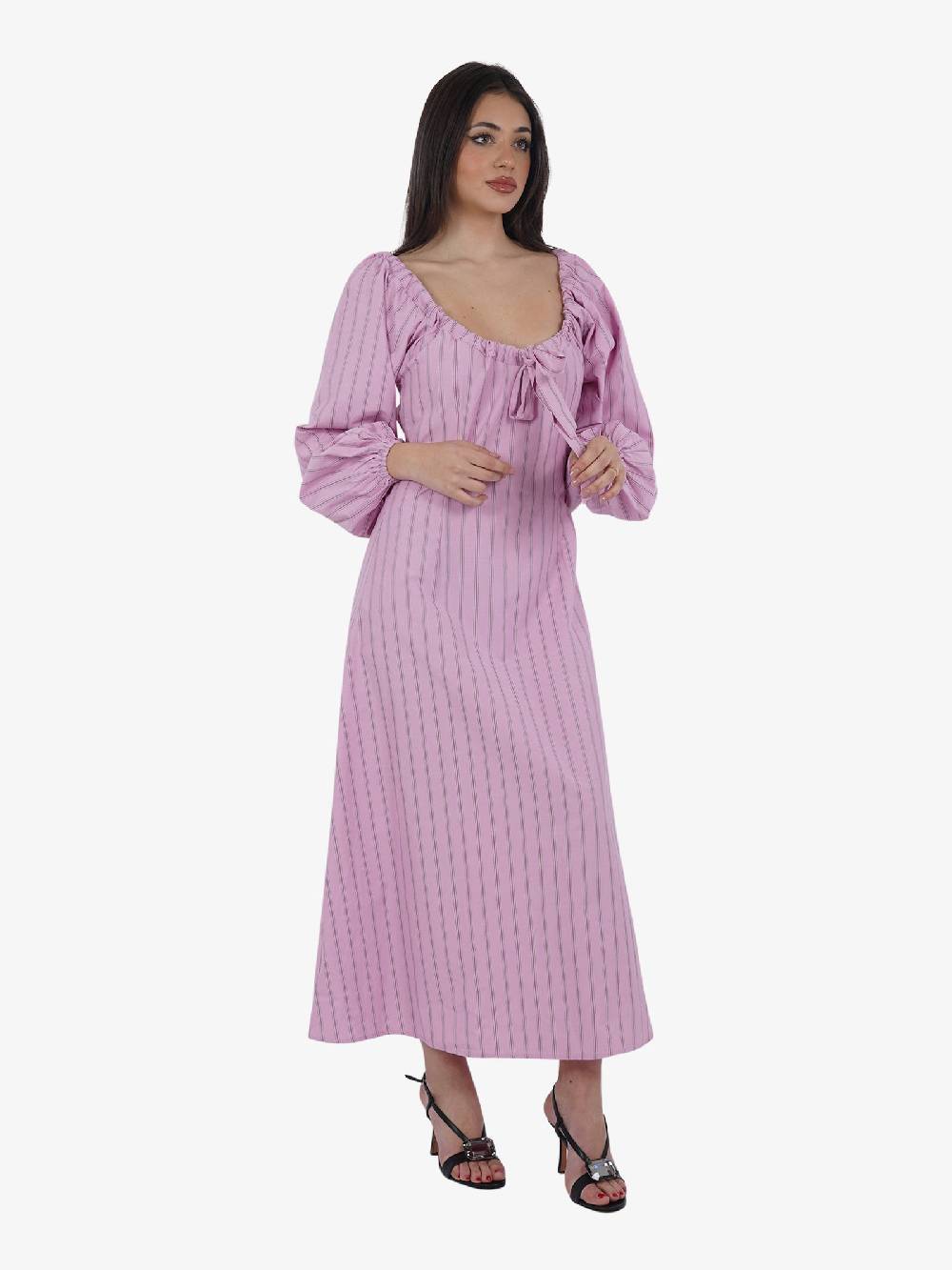 GLAMOROUS Abito Lungo AN4881 Donna Cotone Rosa