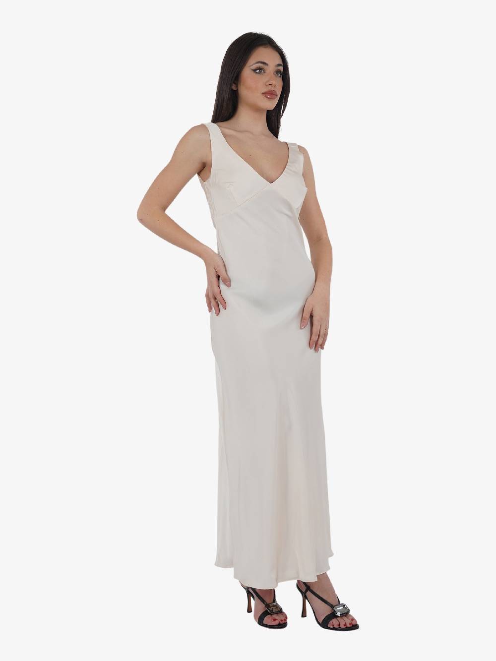 GLAMOROUS Abito Lungo GS0572 Donna Beige