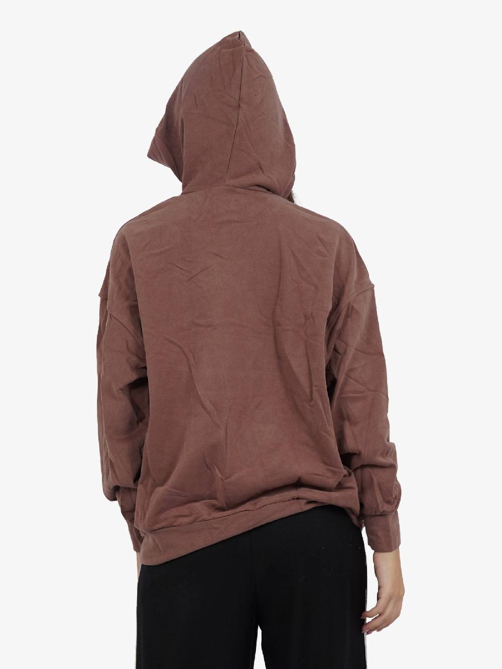 GLAMOROUS Felpa Con Cappuccio Donna Oversize Caffè