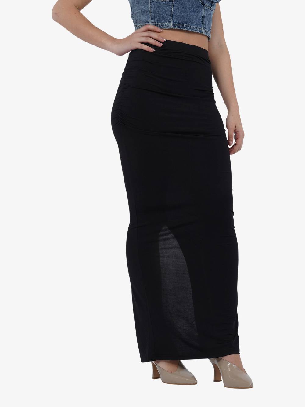 GLAMOROUS Gonna Lunga GS0568 Donna Nero