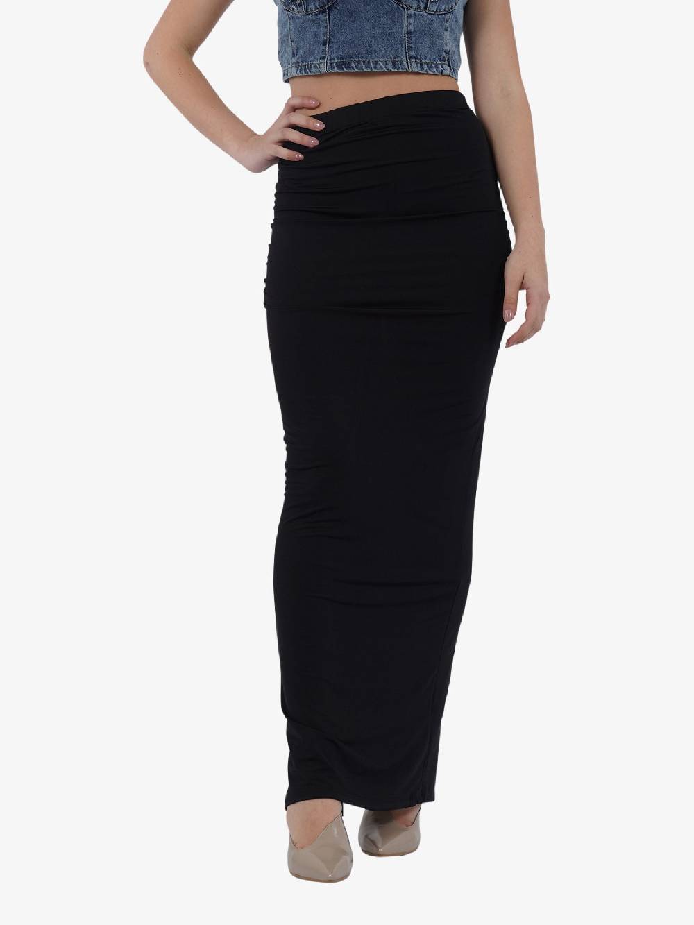 GLAMOROUS Gonna Lunga GS0568 Donna Nero