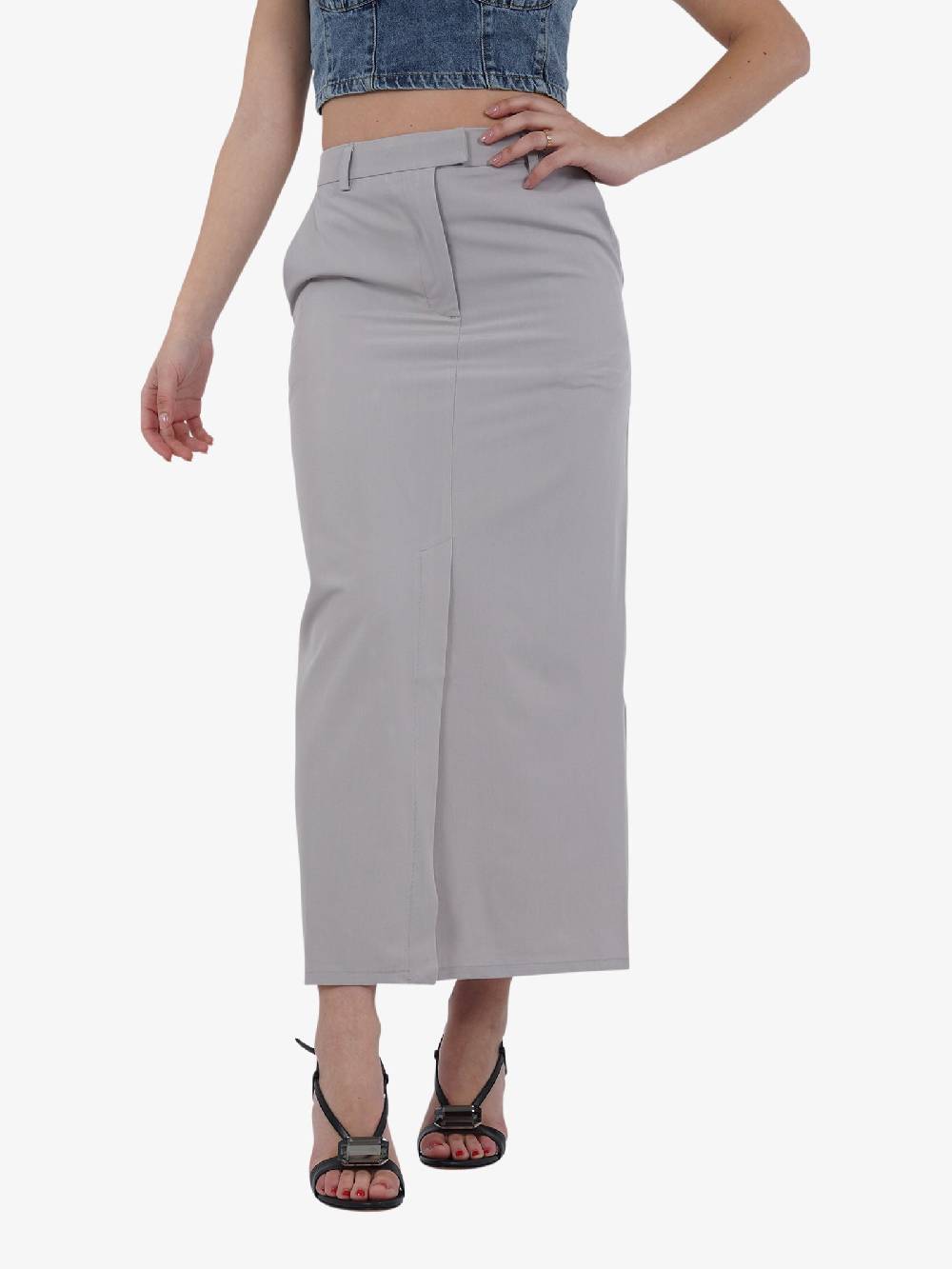 GLAMOROUS Gonna midi GS0563 donna grigio