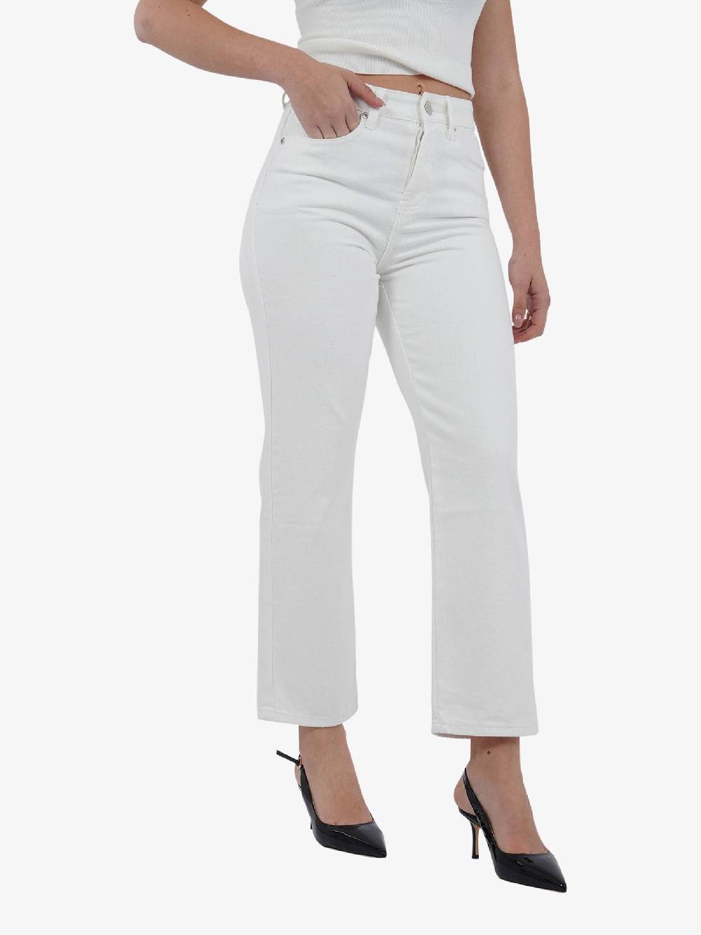 GLAMOROUS Jeans CK7350 Donna Cotone Bianco