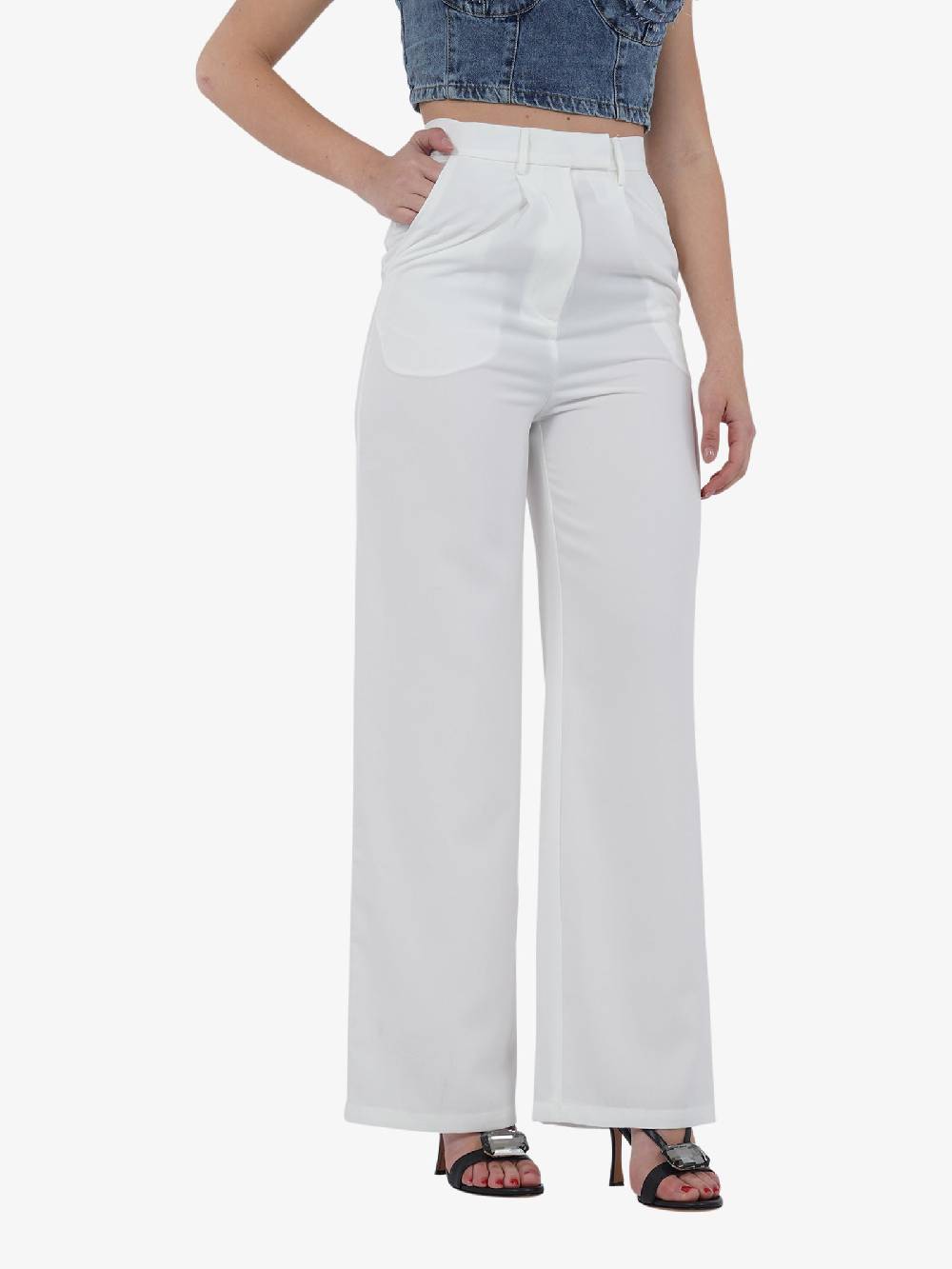 GLAMOROUS Pantalone GS0507 Donna Bianco