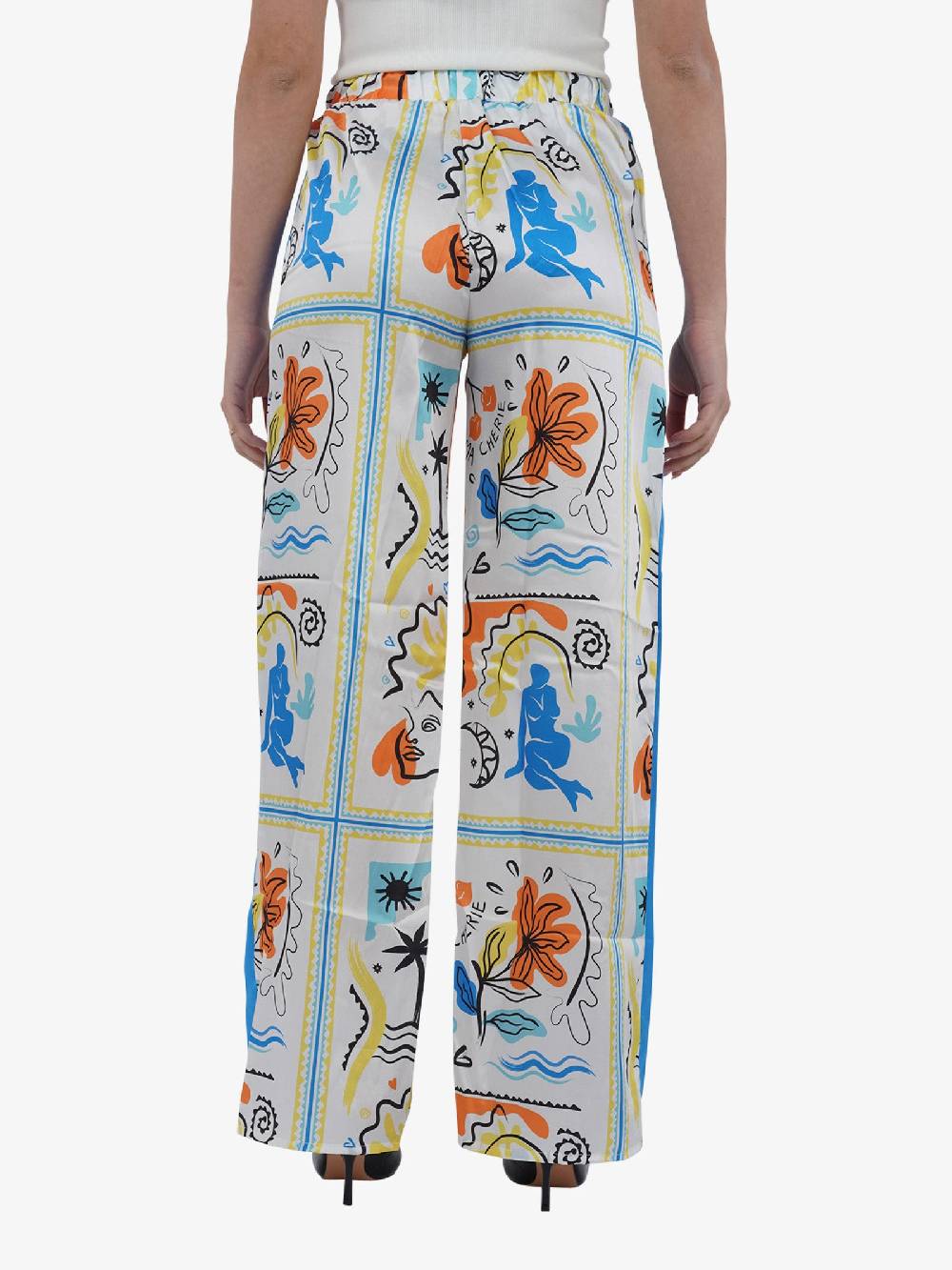 GLAMOROUS Pantalone Print AN4753 Donna Blu