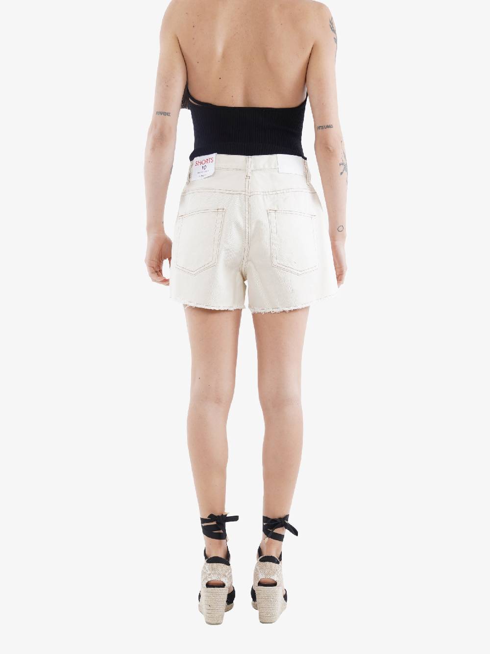 GLAMOROUS Shorts Regolare Donna In Cotone Panna