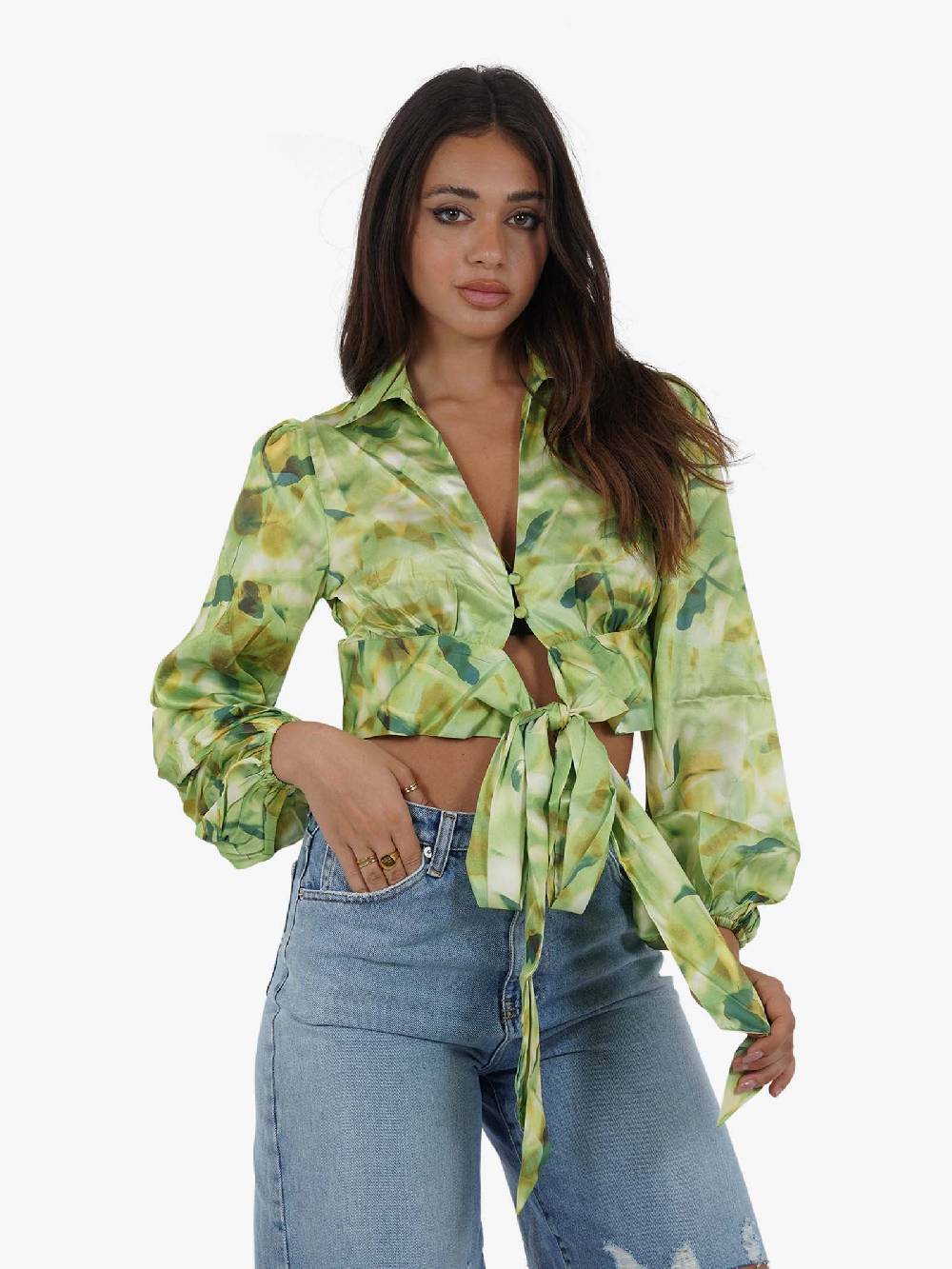 GLAMOROUS Top Camicetta CK7537 Donna Verde