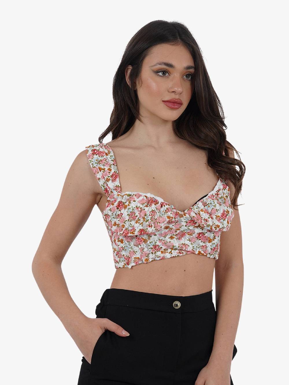 GLAMOROUS Top Cropped CK7354 Donna Rosa