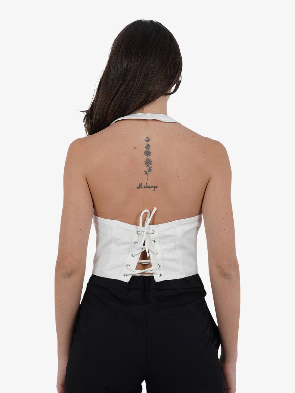 GLAMOROUS Top Gilet CK7351 Donna Cotone Bianco