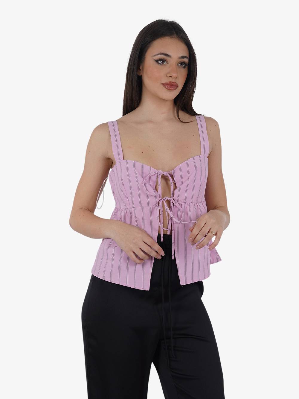 GLAMOROUS Top HC0351 Donna Cotone Rosa