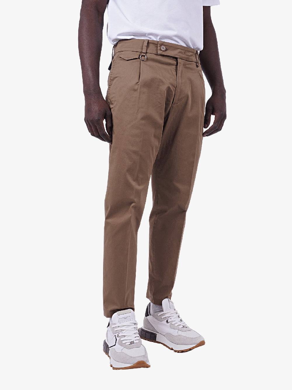 GOLDEN CRAFT Pantalone Charles Satin Uomo Marrone