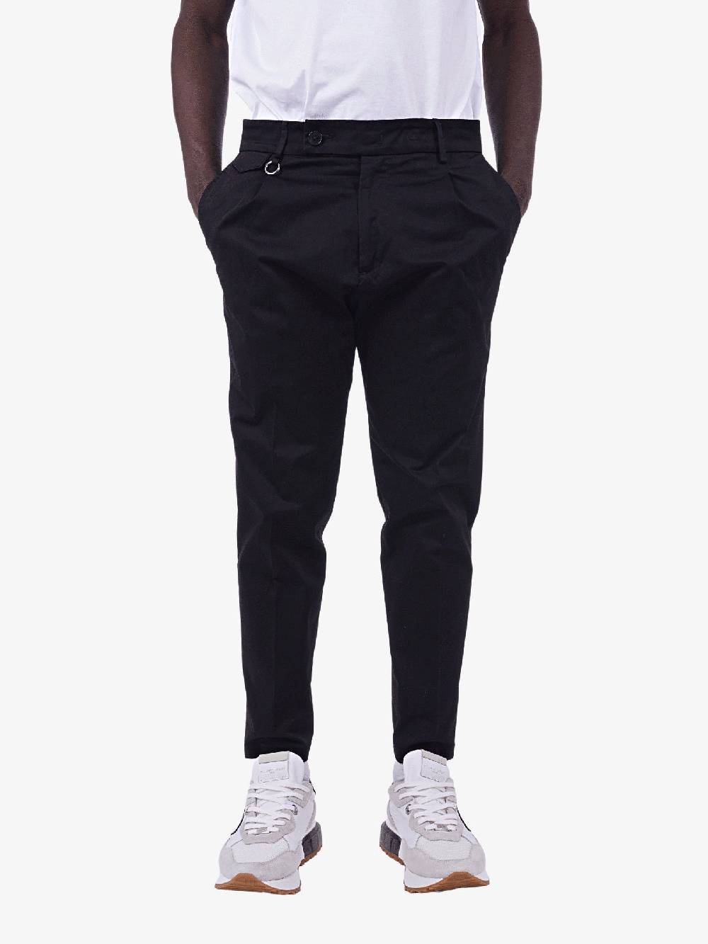 GOLDEN CRAFT Pantalone Charles Uomo In Raso Nero