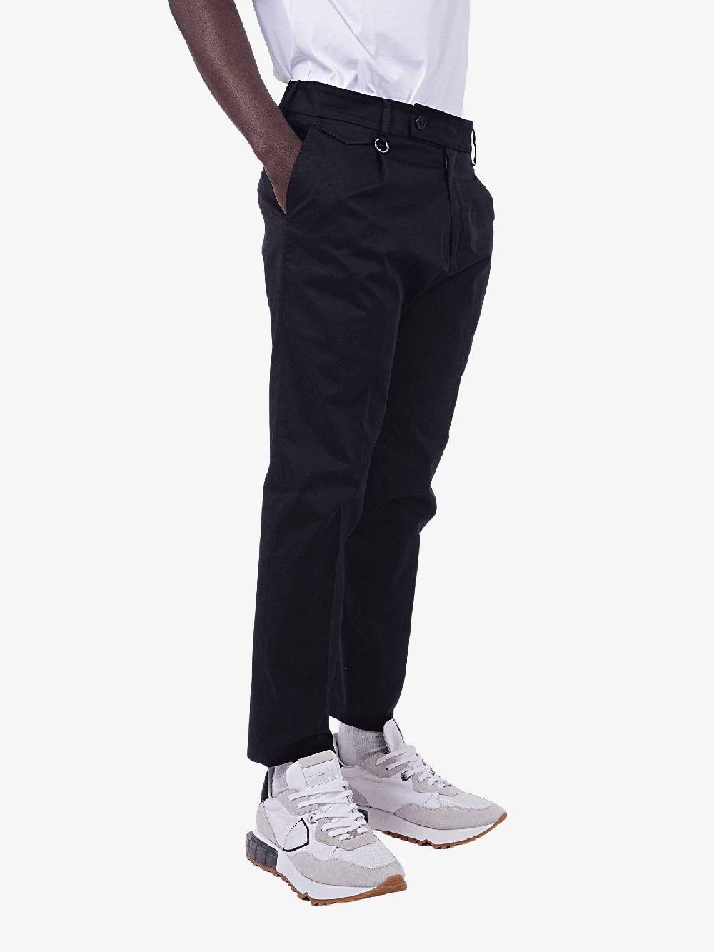 GOLDEN CRAFT Pantalone Charles Uomo In Raso Nero