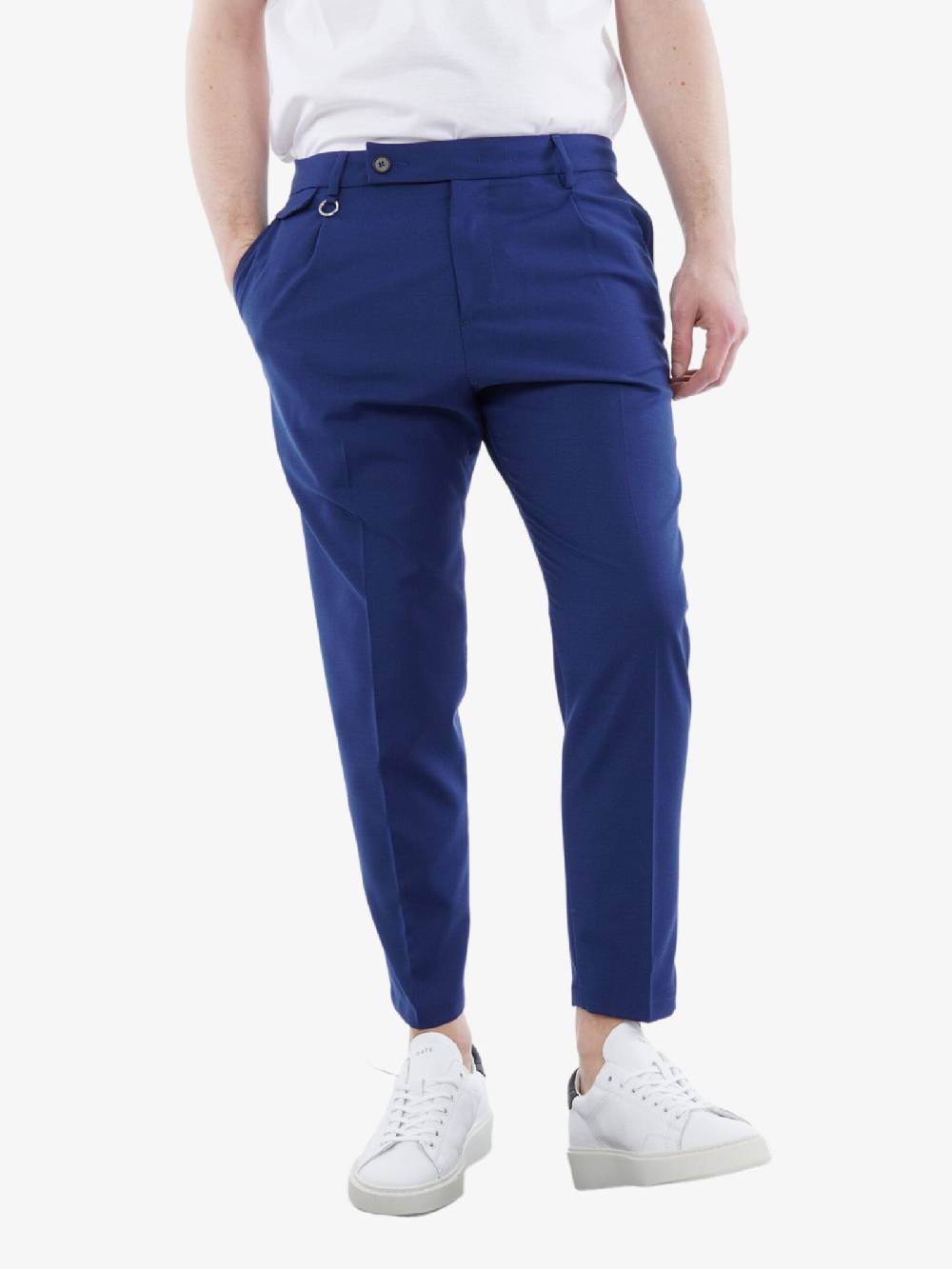GOLDEN CRAFT Pantalone In Fresco Cotone Uomo Blu