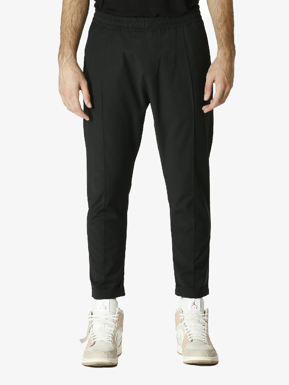 GOLDEN CRAFT Pantalone In Fresco Lana Uomo Nero