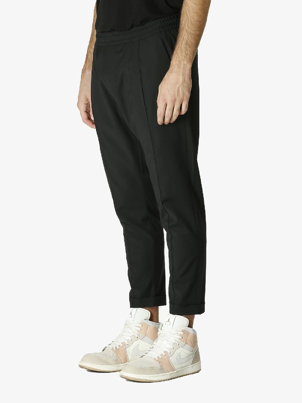 GOLDEN CRAFT Pantalone In Fresco Lana Uomo Nero